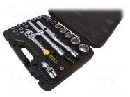 Wrench-set; socket spanner; Mounting: 1/2"; 24pcs. C.K