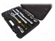 Wrench-set; socket spanner; Mounting: 1/2"; 24pcs. C.K