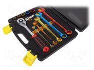 Wrench-set; socket spanner,combination spanner; Mounting: 3/8" C.K