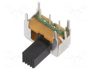 Switch: slide; Pos: 2; SPDT; 0.5A/15VDC; ON-ON; THT; -20÷70°C; EG E-SWITCH