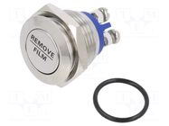 Switch: vandal resistant; Pos: 2; SPST-NO; 2A/48VDC; IP65; OFF-(ON) E-SWITCH