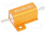 Resistor: wire-wound; with heatsink; 330Ω; 25W; ±5%; 50ppm/°C SR PASSIVES