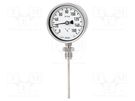 Meter: temperature; analogue,bimetal; 0÷120°C; Probe l: 140mm WIKA