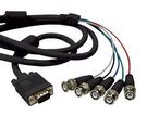 MONITOR CABLE, RGB VIDEO x6 CONNECTORS, 6FT, BLACK