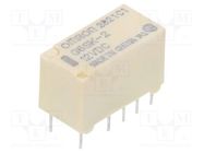 Relay: electromagnetic; DPDT; Ucoil: 12VDC; Icontacts max: 2A; PCB OMRON Electronic Components