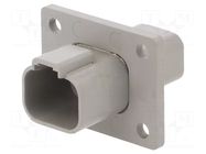 Connector: wire-wire; plug; male; PX0; PIN: 4; IP68; grey; Size: 16 BULGIN