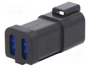 Connector: wire-wire; plug; male; PX0; PIN: 6; IP68; for cable; black BULGIN