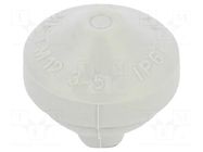 Grommet; elastomer thermoplastic TPE; grey; 3÷5mm; IP67; MET-M HT HI TECH POLYMERS