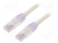 Patch cord; TX6A™ 10Gig,U/UTP; 6a; wire; Cu; PVC; white; 5m; 24AWG PANDUIT