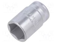 Socket; 6-angles,socket spanner; HEX 20mm; 1/2"; short STAHLWILLE