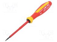 Screwdriver; insulated; slot; 2,5x0,4mm; Blade length: 75mm; 1kVAC STAHLWILLE