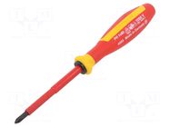 Screwdriver: insulated; Phillips; PH1; Blade length: 80mm; 1kVAC STAHLWILLE