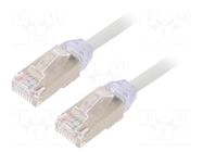 Patch cord; F/UTP,TX6A-28™; 6a; wire; Cu; LSZH; grey; 0.5m; 28AWG PANDUIT