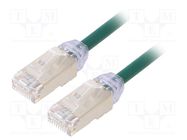 Patch cord; F/UTP,TX6A-28™; 6a; wire; Cu; LSZH; green; 1m; 28AWG PANDUIT