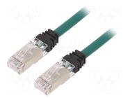 Patch cord; RJ45 plug,both sides; S/FTP,TX6A™ 10Gig; 6a; Cu; 3m PANDUIT