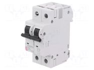 Circuit breaker; 230/400VAC; Inom: 4A; Poles: 2; Charact: D; 10kA ETI POLAM