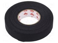 Tape: fixing; W: 19mm; L: 25m; Thk: 0.24mm; natural caoutchouc; black SCAPA