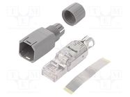 Connector: RJ45; plug; PIN: 4; Cat: 5; gold-plated; Layout: 8p8c; IDC PHOENIX CONTACT