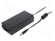 Power supply: switched-mode; 48VDC; 1.35A; Out: 5,5/2,5; 65W; 89% XP POWER