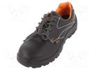 Shoes; Size: 42; black; leather; with metal toecap; 7241EN BETA
