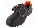 Shoes; Size: 44; black; leather; with metal toecap; 7241EN BETA