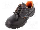 Shoes; Size: 45; black; leather; with metal toecap; 7241EN BETA