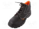 Boots; Size: 43; black; leather; with metal toecap; 7243EN BETA