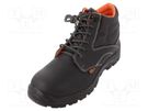 Boots; Size: 45; black; leather; with metal toecap; 7243EN BETA