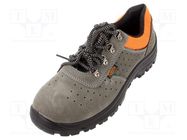 Shoes; Size: 35; grey-black; leather; with metal toecap; 7246E BETA