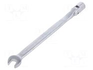 Wrench; combination swivel head socket,with joint; 180mm KING TONY