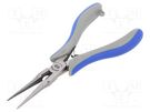 Pliers; miniature,straight,half-rounded nose; 154mm KING TONY