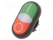 Switch: double; 22mm; Stabl.pos: 1; green/red; M22-FLED,M22-LED EATON ELECTRIC