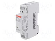 Contactor: 2-pole installation; 20A; 110VAC,110VDC; NO x2; ESB ABB