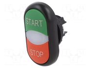 Switch: double; 22mm; Stabl.pos: 1; green/red; M22-FLED,M22-LED EATON ELECTRIC