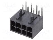 Connector: wire-board; socket; male; PIN: 8; Micro-Fit+; PCB snap MOLEX