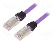 Patch cord; RJ45 plug,both sides; S/FTP,TX6A™ 10Gig; 6a; Cu; 2m PANDUIT