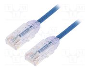 Patch cord; TX6-28™,U/UTP; 6; stranded; Cu; LSZH; blue; 3m; 28AWG PANDUIT