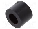 Spacer sleeve; cylindrical; polyamide; L: 3mm; Øout: 4mm; black DREMEC