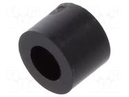 Spacer sleeve; cylindrical; polyamide; L: 3mm; Øout: 4mm; black DREMEC