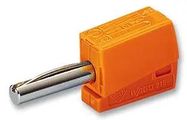 PLUG, 4MM, CAGE CLAMP, ORANGE