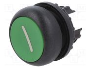 Switch: push-button; 22mm; Stabl.pos: 1; green; none; IP67; flat EATON ELECTRIC
