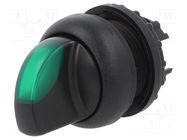 Switch: rotary; 22mm; Stabl.pos: 1; green; M22-FLED,M22-LED; IP67 EATON ELECTRIC