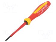 Screwdriver: insulated; Phillips; PH0; Blade length: 60mm; 1kVAC STAHLWILLE