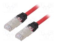 Patch cord; S/FTP,TX6A™ 10Gig; 6a; stranded; Cu; LSZH; red; 2m PANDUIT