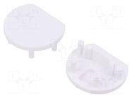 Cap for LED profiles; white; 2pcs; ABS; PEN12 TOPMET