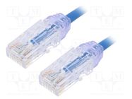 Patch cord; TX6-28™,U/UTP; 6; stranded; Cu; LSZH; blue; 0.5m; 28AWG PANDUIT