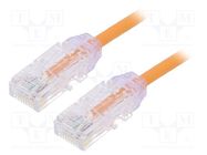 Patch cord; TX6-28™,U/UTP; 6; stranded; Cu; LSZH; orange; 0.5m PANDUIT