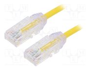 Patch cord; TX6-28™,U/UTP; 6; stranded; Cu; LSZH; yellow; 5m; 28AWG PANDUIT