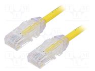 Patch cord; TX6A-28™,U/UTP; 6a; wire; Cu; LSZH; yellow; 3m; 28AWG PANDUIT