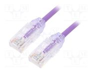 Patch cord; TX6-28™,U/UTP; 6; stranded; Cu; LSZH; violet; 2m; 28AWG PANDUIT